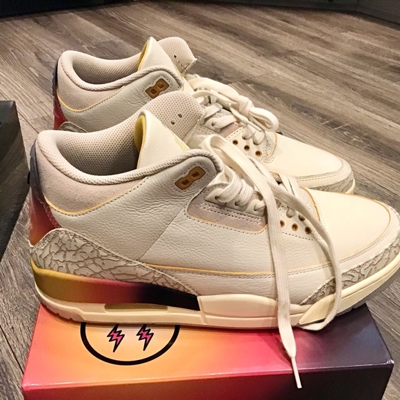 NIB MENS Nike Air‎ Jordan 3 Retro x J. Balvin Mid Medellin Sunset shoe 10.5 - Picture 3 of 12